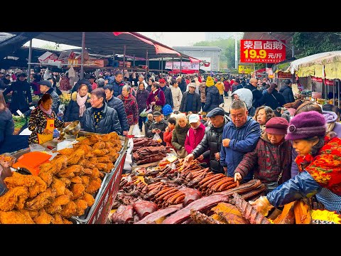 A collection of China's most popular Chongqing market delicacies! Irresistible food!
