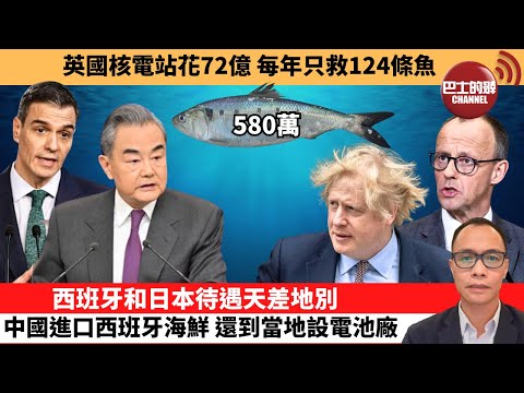 盧永雄「巴士的點評」英國核電站花72億,每年只救124條魚。西班牙和日本待遇天差地別,中國進口西班牙海鮮,還到當地設電池廠。 11月27日