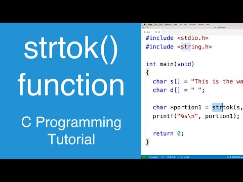strtok() function | C Programming Tutorial