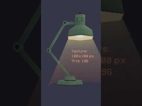 PS1 style Desk Lamp made in Blender