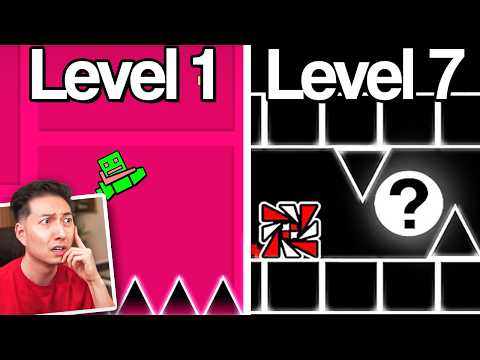 Reacting to The 7 Levels of Geometry Dash