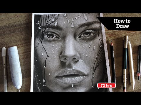How to draw a wet face Portrait