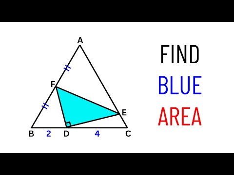 A Nice Math Olympiad Geometry Problem | Find the blue area | Important Geometry and Algebra Skills