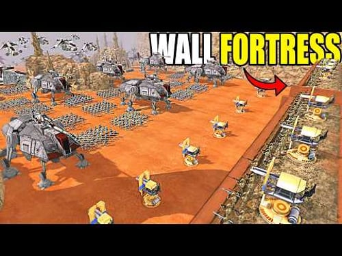 Can Clone Wars WALL FORTRESS Hold VS 5,000 CLONE ARMY Invasion?! - Men of War: Star Wars Mod