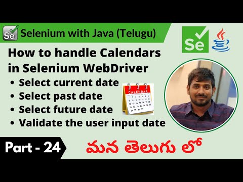 P24 - How to handle Calendars using Selenium WebDriver | Selenium | Java |