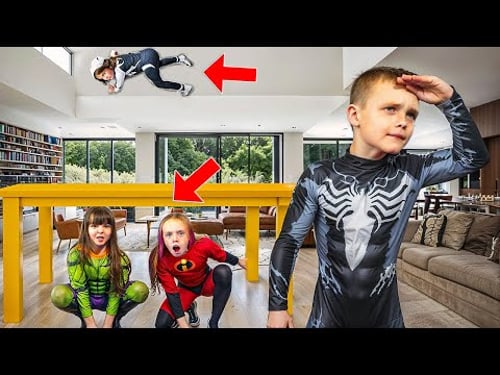 Extreme Hide and Seek! SuperHeroes VS Villains!
