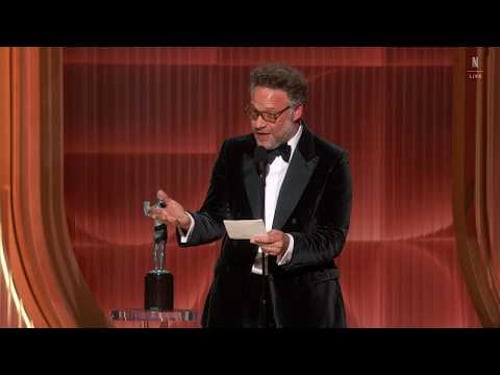 Seth Rogen gives a tribute to Catherine O'Hara after she wins for Best Actress in a Comedy Series