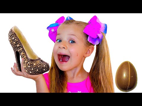 ديانا وروما يقومان بتحدي الشوكولاتة