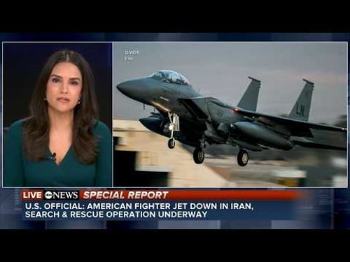 American fighter jet down in Iran: US official
