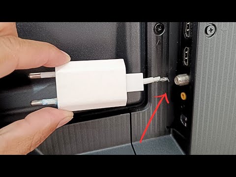 coloque o carregador do seu celular atrás da TV e veja o que aparece na tela