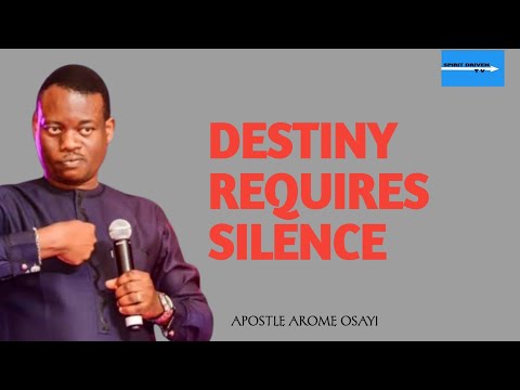 Stop talking! The mystery of quiet preparation for Destiny || Apostle Arome Osayi