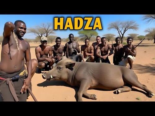1 DAY WITH THE CRAZIEST TRIBE HADZA! - THEY EAT RAW MEAT TO SURVIVE ! - TRIBAL DOCUMENTARY