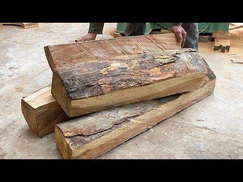 Woodworking Instructions By Experienced Carpenters // Unique Bed Building Idea From Raw Wood