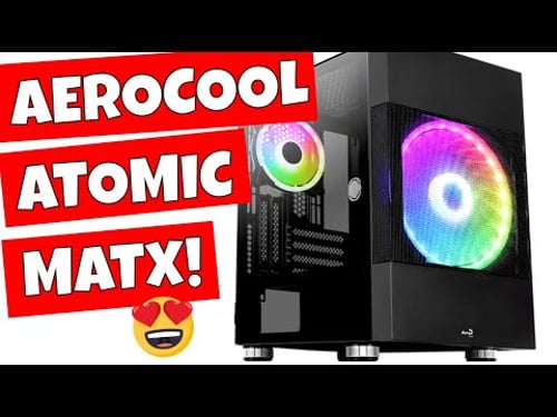 Aerocool ATOMIC MATX ARGB Airflow Case With 200mm ARGB Fan