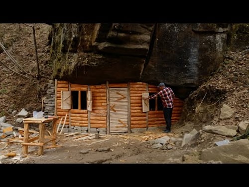Building a Bunker under the Big Rock. Hidden Shelter