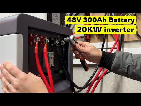 how to install 300Ah 48v battery home solar energy storage system, 3 phase inverter