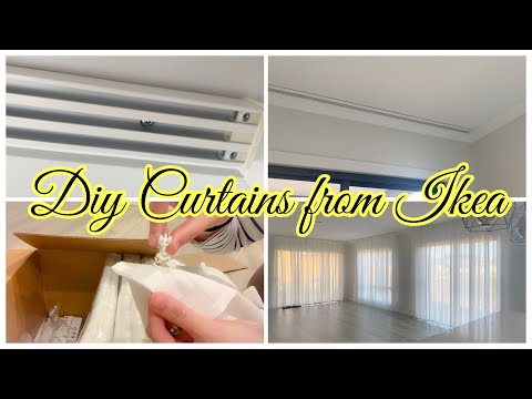 How To Hang Curtains From Ceiling to Floor | DIY | Vidga Track Rail | Silverlonn Sheer Curtains