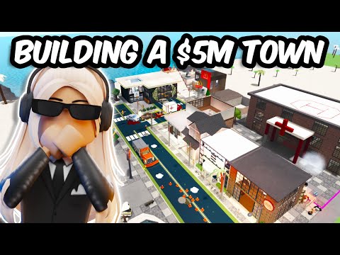 BUILDING A $5M TOWN in BLOXBURG BUT WE CAN'T COMMUNICATE...