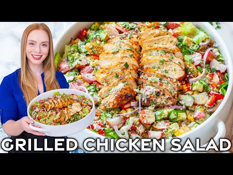 The Best Grilled Chicken Salad Recipe! Perfect for Summer!
