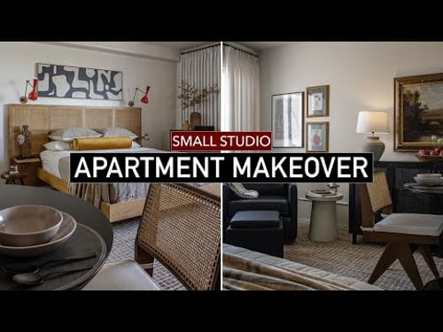 SMALL STUDIO APARTMENT MAKEOVER - decorating ideas, DIYs, full tour