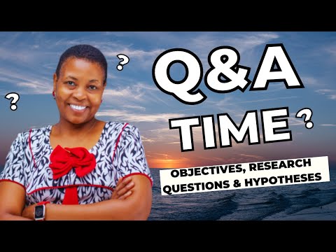 RESEARCH OBJECTIVES, RESEARCH QUESTIONS & HYPOTHESES