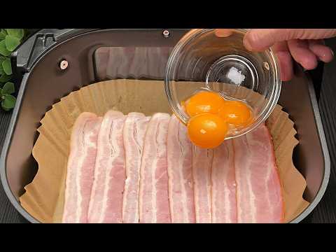 Put the eggs and bacon in the air fryer. Breakfast will never be the same again!