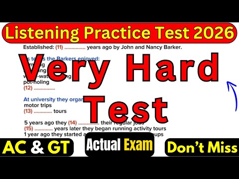 13, 20 & 27 DECEMBER 2025 VERY HARD IELTS LISTENING TEST WITH ANSWERS | LISTENING PRACTICE