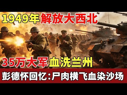 1949年解放大西北,35万大军血洗兰州,彭德怀回忆:尸肉横飞血染沙场【历史档案】