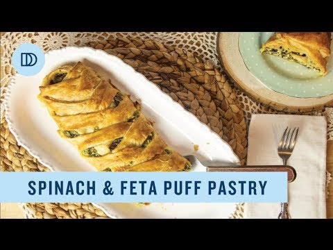 Spanakopita Puff Pastry Braid (Spinach & Feta Pastry)