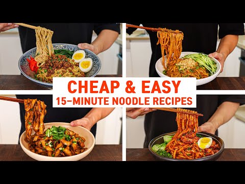 Cheap & Easy! 15 Minute Noodle Recipes For Noodle Lovers!