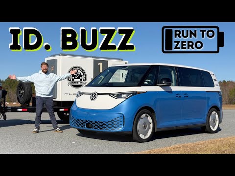 I Drive The VW ID. Buzz Until It Runs Out Of Charge! Perfect Run To Zero Performance