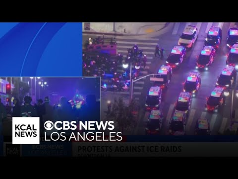 Downtown L.A. anti-ICE protests reach fourth straight night