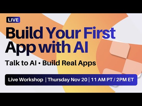 Build Your First App with AI (Live Workshop)