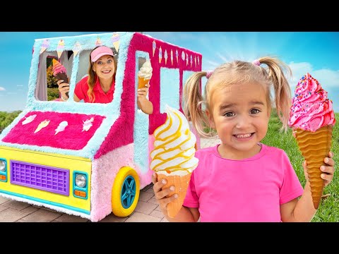 Alice e Sasha exploram o caminhão de sorvetes da tia