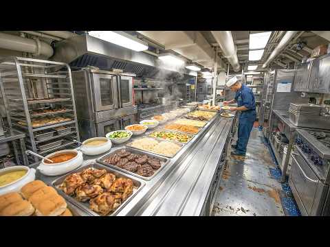 A Day in Life of the Cook Making 14,000 Meals on a US Aircraft Carrier