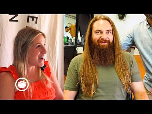 He Cut Off His Long Hair for Their Wedding Her Reaction Is Priceless - AMAZING TRANSFORMATION