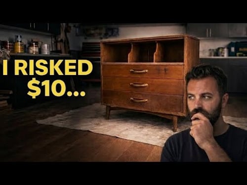 Turning a $10 'TRASH' MCM Dresser Into a $1,000 Designer Piece