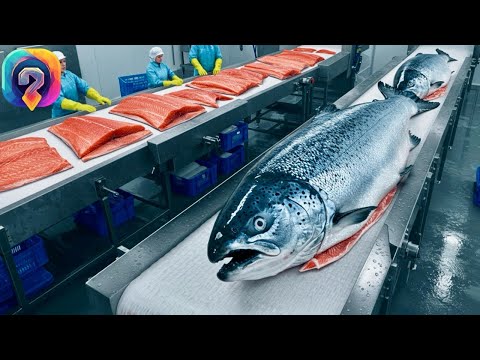 КАК МИЛЛИОНЫ ЛОСОСЕЙ разводят и обрабатывают на фабриках. Уникальные кадры!