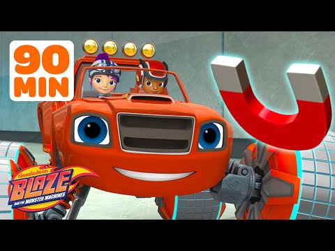 Blaze Uses MAGNETS on Power Tires, STEM Rescues and MORE! 🧲 #3 | Blaze and the Monster Machines