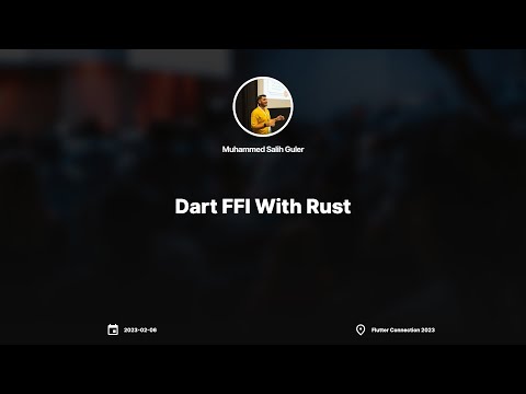 Dart FFI With Rust by Muhammed Salih Guler
