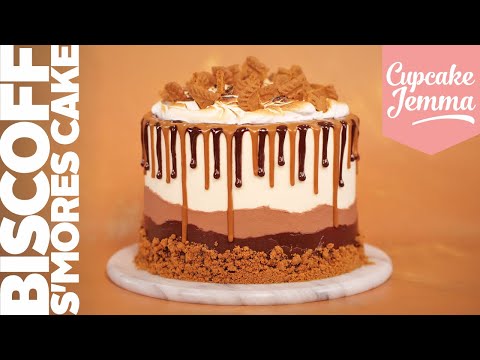EPIC Biscoff S'mores Layer Cake - Full Recipe & Tutorial | Cupcake Jemma