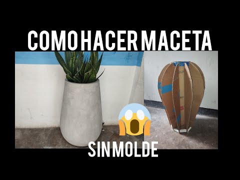 como hacer una maceta de cemento moderna sin molde increíble idea 😱