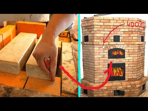 A Unique Stove that Heats the House for 50 Hours Without fire ! How to Make a Stove with an Oven