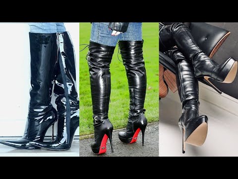 Power Style Collection | High-Heel Leather Over-the-Knee Boots That Elevate Everyday Outfits