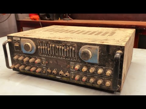 Restoration Old Burned Audio Power Amplifier // Restore Seriously Damaged Audio Amplifier