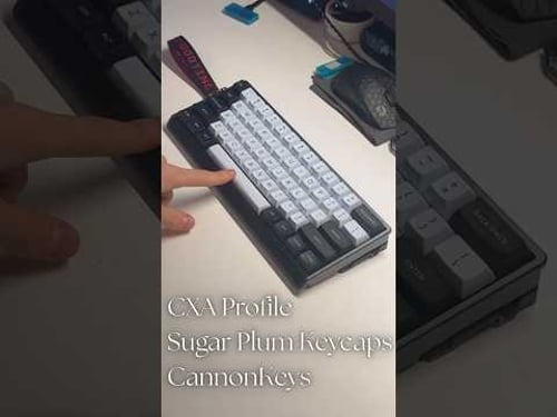 SCULPTED CHERRY PROFILE??!! | CXA Sugar Plum Keycaps, Cannon Keys #keycap #keyboard #clean