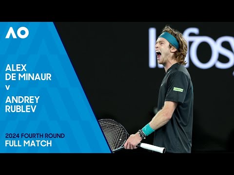 Alex de Minaur v Andrey Rublev Full Match | Australian Open 2024 Fourth Round