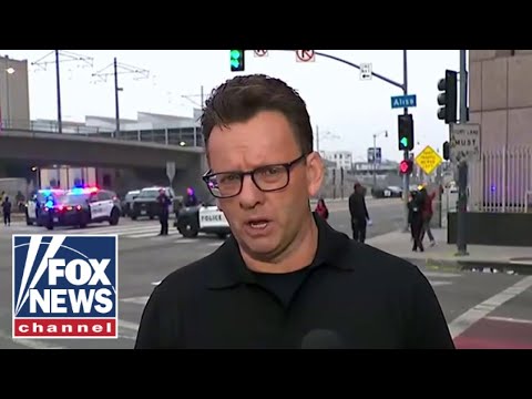 Fox crew targeted with flash-bang grenade while reporting on LA riots