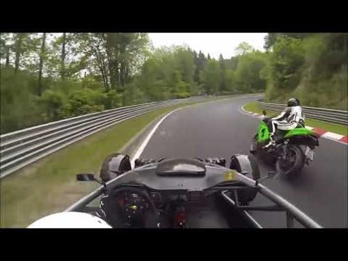ARIEL ATOM ON THE NURBURGRING VS CORVETTE Z06 600HP