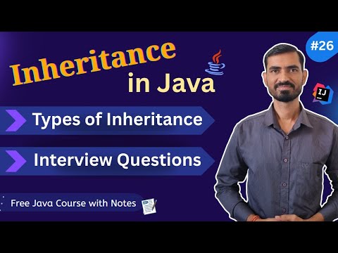 #26 Java Inheritance in Hindi | Types + Examples + Interview Questions